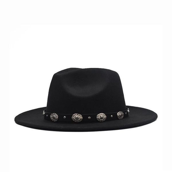 wide brim hats men's autumn and winter flat woolen hat, metal fashion big belt felt hat p[lain weave, Blue;gray
wide brim hats men's autumn and winter flat woolen hat, metal fashion big belt felt hat p[lain weave, Blue;gray