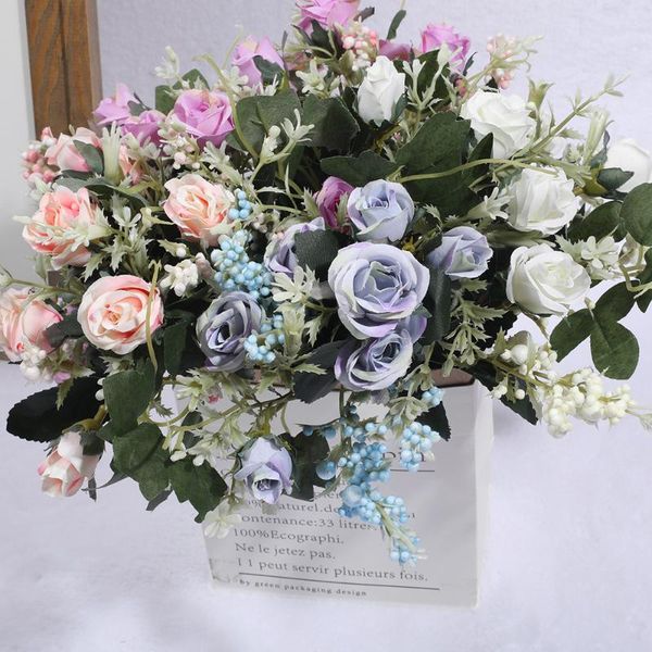 decorative flowers & wreaths 30cm silk rose artificial flower 5 forks heads fake for wedding living room bedroom home decoration indoor bouq
decorative flowers & wreaths 30cm silk rose artificial flower 5 forks heads fake for wedding living room bedroom home decoration indoor bouq