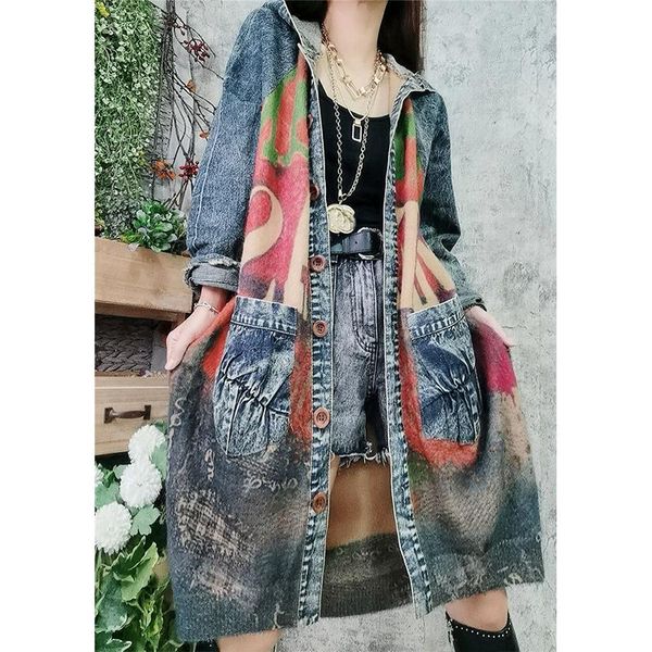 women's trench coats fairynatural british designer autumn spring ladies knitted denim coat hooded windbreakers women patchwork long clo, Tan;black
women's trench coats fairynatural british designer autumn spring ladies knitted denim coat hooded windbreakers women patchwork long clo, Tan;black