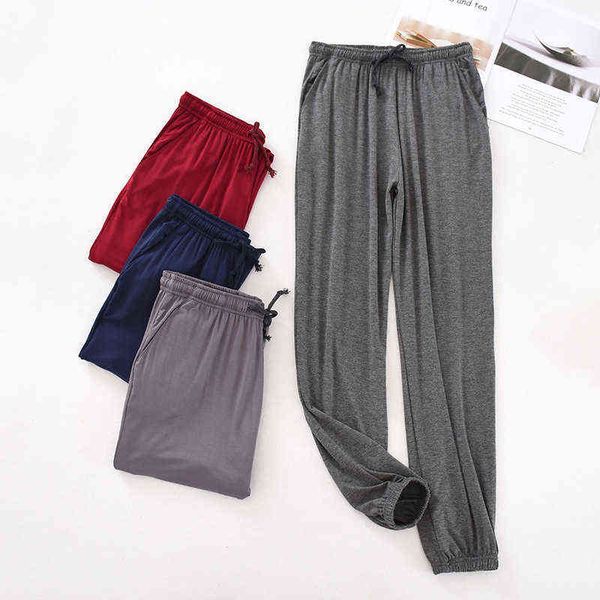 japanese spring and autumn men's pajamas men's modal home pants tapered pants elastic loose large size trousers pajama pants 21111, Black;brown
japanese spring and autumn men's pajamas men's modal home pants tapered pants elastic loose large size trousers pajama pants 21111, Black;brown