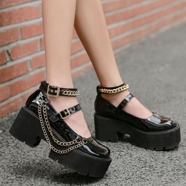 dress shoes 2021 square heeled sweet lovely gothic style lolita mary janes black comfy walking chains platform woman pumps
dress shoes 2021 square heeled sweet lovely gothic style lolita mary janes black comfy walking chains platform woman pumps