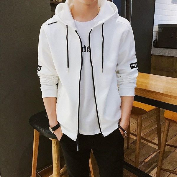 men's hoodies & sweatshirts autumn sweater hooded cardigan sportswear korean fashion student long sleeve jacket, Black
men's hoodies & sweatshirts autumn sweater hooded cardigan sportswear korean fashion student long sleeve jacket, Black