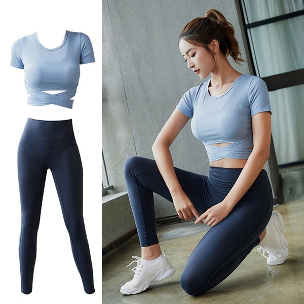 tracksuits luxury women's wearlulu nude yoga pants hip lifting fitns short sleeve sports quick dry running two piece yoga suit, Gray
tracksuits luxury women's wearlulu nude yoga pants hip lifting fitns short sleeve sports quick dry running two piece yoga suit, Gray