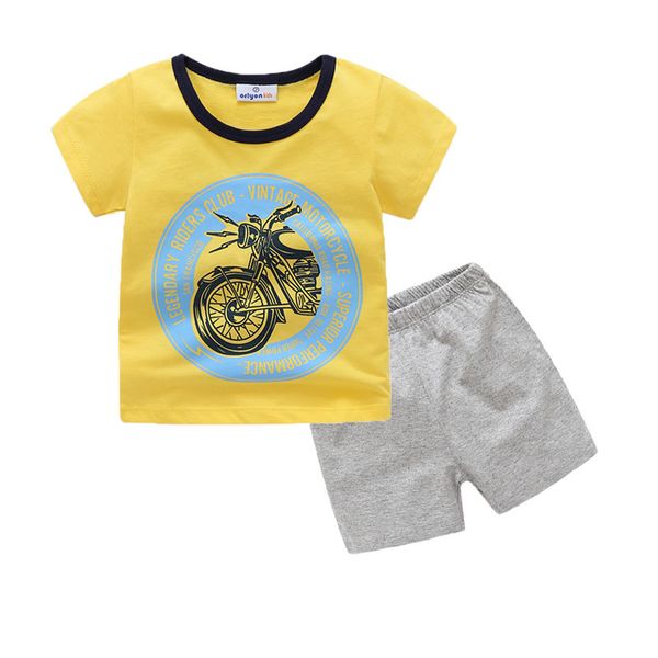 children wear 20 summer new watermark motorcycle short sleeve t-shirt clear color shorts set, White
children wear 20 summer new watermark motorcycle short sleeve t-shirt clear color shorts set, White