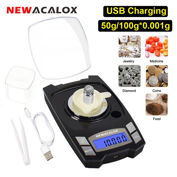 newacalox 100g/50gx0.001g digital electronic scale mini usb charging weighing scale 0.001g precision jewelry lab weighing scale
newacalox 100g/50gx0.001g digital electronic scale mini usb charging weighing scale 0.001g precision jewelry lab weighing scale