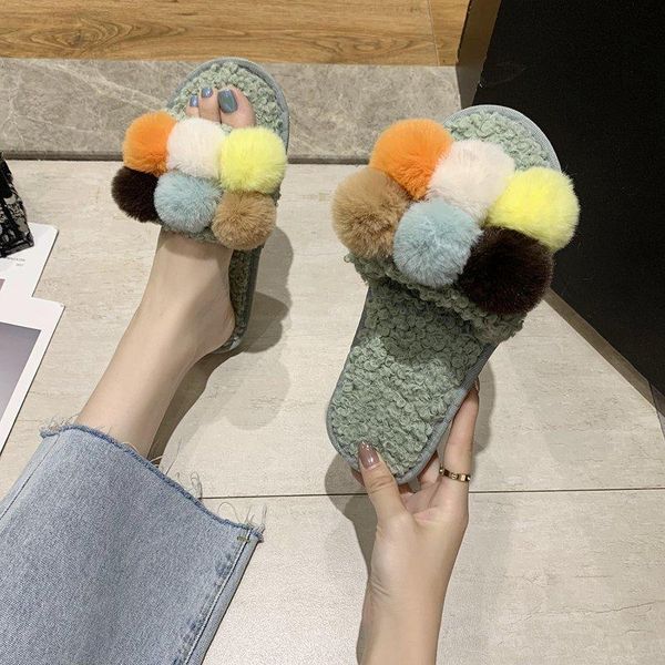 fluffy slippers lambs fur grass shoes indoor herringbone women's sandals plush, Black
fluffy slippers lambs fur grass shoes indoor herringbone women's sandals plush, Black
