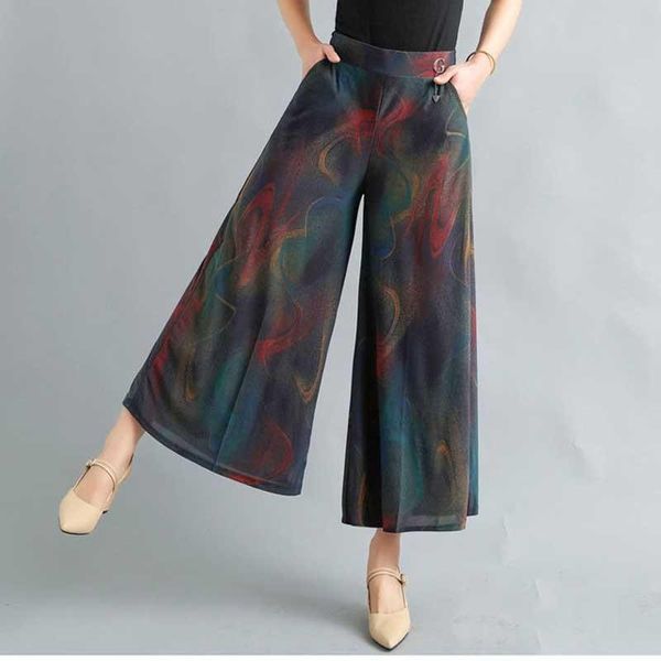 women's pants & capris summer elastic high waist leisure pant female elegant chiffon ankle-length boho women wide leg loose trousers, Black;white
women's pants & capris summer elastic high waist leisure pant female elegant chiffon ankle-length boho women wide leg loose trousers, Black;white