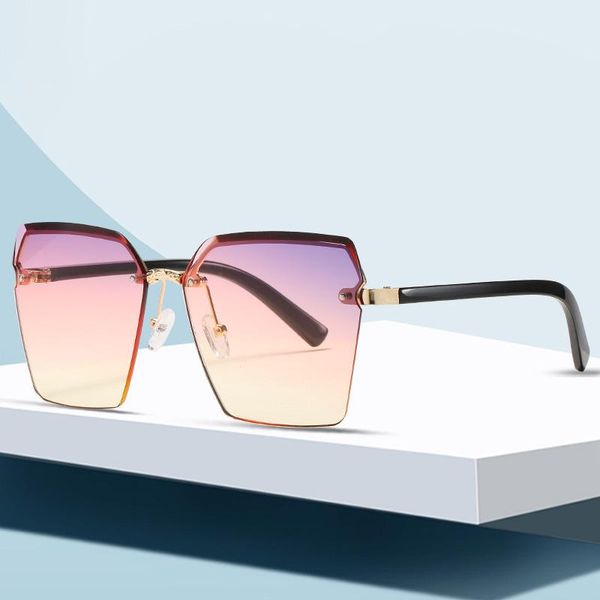 sunglasses style rimless european and american casual uv protection fashion women, White;black
sunglasses style rimless european and american casual uv protection fashion women, White;black