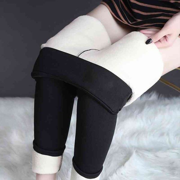 fashion winter thick wool pants womens legging girls high waist seamless slim solid trousers, Black
fashion winter thick wool pants womens legging girls high waist seamless slim solid trousers, Black