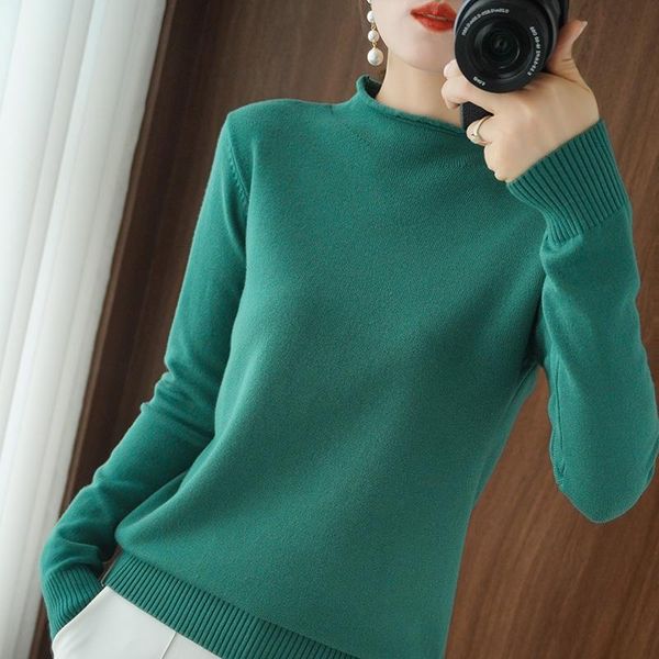 women's sweaters lhzsyy 2021 half high neck wool loose short pullover knitted sweater bottoming shirt autumn cashmere blend, White;black
women's sweaters lhzsyy 2021 half high neck wool loose short pullover knitted sweater bottoming shirt autumn cashmere blend, White;black