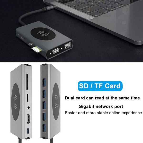 hubs portable pc lappd quick charging universal usb hub data transmission type c to vga expander 13 in 1 adapter splitter
hubs portable pc lappd quick charging universal usb hub data transmission type c to vga expander 13 in 1 adapter splitter