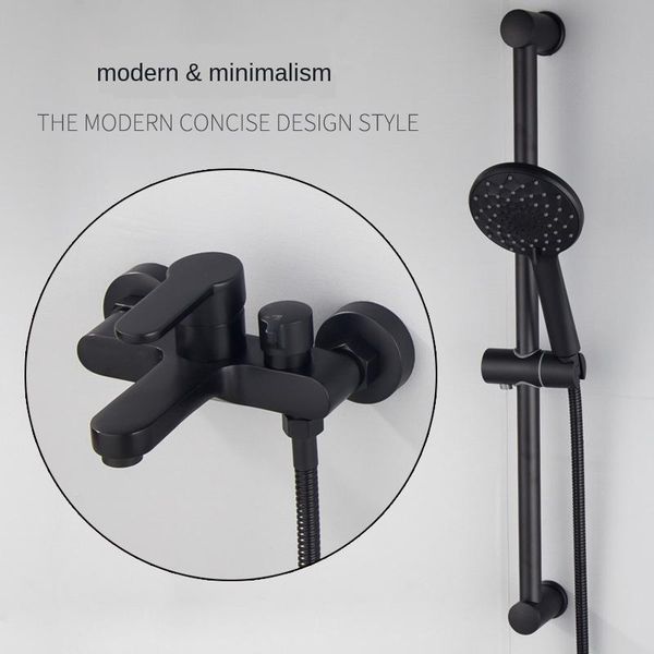 copper shower set simple nozzle cold and black baking varnish lifting bathroom faucet sets
copper shower set simple nozzle cold and black baking varnish lifting bathroom faucet sets