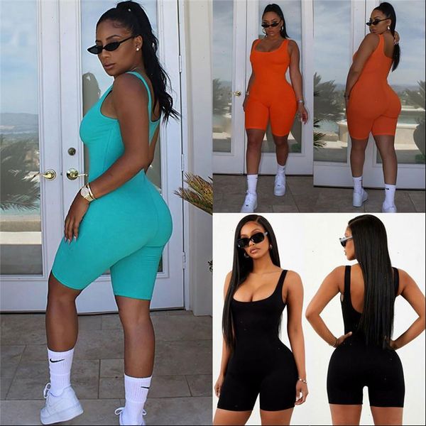 womens jumpsuits women rompers sleeveless solid black orange blue halter jumpsuit lady bodycon playsuit slim short pants female bodysuit, Black;white
womens jumpsuits women rompers sleeveless solid black orange blue halter jumpsuit lady bodycon playsuit slim short pants female bodysuit, Black;white
