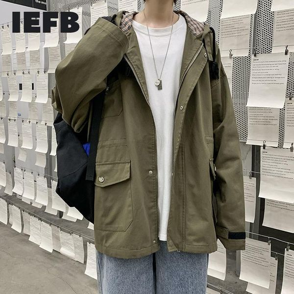 men's jackets iefb 2021 casual spring autumn tooling style jacket hooded cool loose big pocket workwear black green coat 9y8539, Black;brown
men's jackets iefb 2021 casual spring autumn tooling style jacket hooded cool loose big pocket workwear black green coat 9y8539, Black;brown