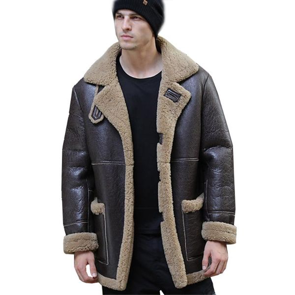 warm sani thicken natural sheepskin fur shearling men leather genuine real coat winter brown fashion clothing men's & faux, Black
warm sani thicken natural sheepskin fur shearling men leather genuine real coat winter brown fashion clothing men's & faux, Black