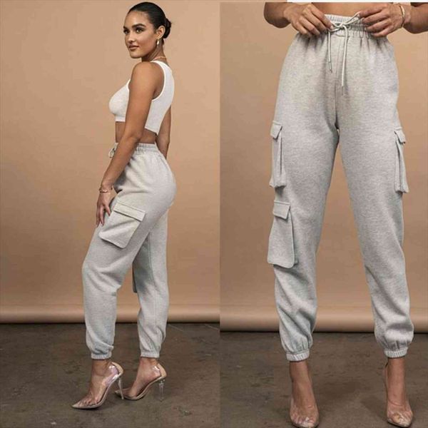 dewadbow cargo pockets detail women capri jogger sweatpants elastic high waist harajuku punk streetwear plus size 2xl, Black;white
dewadbow cargo pockets detail women capri jogger sweatpants elastic high waist harajuku punk streetwear plus size 2xl, Black;white