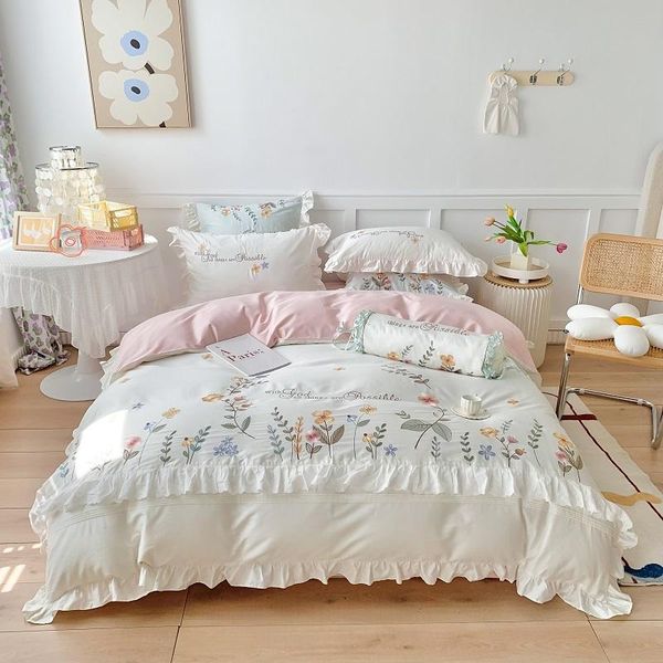 bedding sets 100% egyptian cotton princess set wild flowers embroidery ruffles duvet cover quilt bed comforter fitted sheet
bedding sets 100% egyptian cotton princess set wild flowers embroidery ruffles duvet cover quilt bed comforter fitted sheet