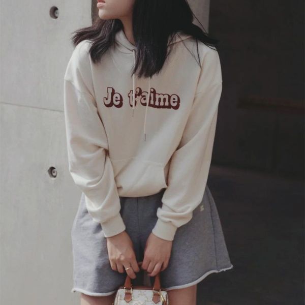 women's hoodies & sweatshirts women hoodie 2021autumn french letter flocking print hooded loose pocket pullover sweater top, Black
women's hoodies & sweatshirts women hoodie 2021autumn french letter flocking print hooded loose pocket pullover sweater top, Black