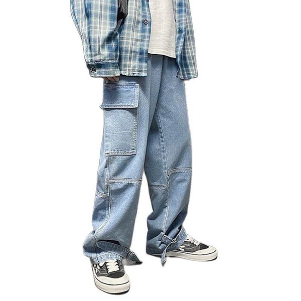 men's jeans men wide leg denim pant loose straight baggy streetwear skateboard pants s-5xl neutral trousers hip hop casual, Blue
men's jeans men wide leg denim pant loose straight baggy streetwear skateboard pants s-5xl neutral trousers hip hop casual, Blue