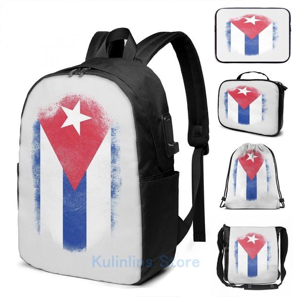 backpack funny graphic print cuba flag souvenir distressed cuban design usb charge men school bags women bag travel laptop
backpack funny graphic print cuba flag souvenir distressed cuban design usb charge men school bags women bag travel laptop