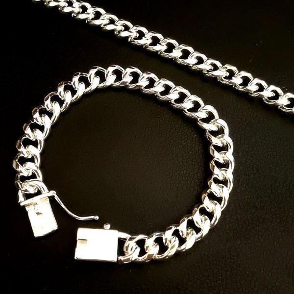 link, chain pure silver 925 bracelets for men 10mm link bracelet & bangles wristband costume male statement jewelry accessories gifts, Black
link, chain pure silver 925 bracelets for men 10mm link bracelet & bangles wristband costume male statement jewelry accessories gifts, Black