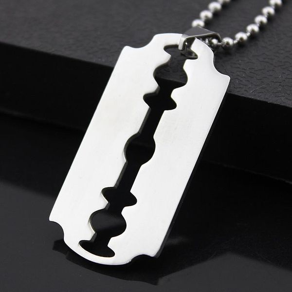1pcs stainless steel razor blades pendant necklaces men male shaver shape necklace geometric wife gift, Silver
1pcs stainless steel razor blades pendant necklaces men male shaver shape necklace geometric wife gift, Silver