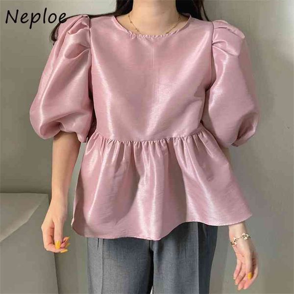 o neck puff short sleeve solid blouse women slim waist ruffles patchwork work style ol blusas summer shirt femme 210422, White
o neck puff short sleeve solid blouse women slim waist ruffles patchwork work style ol blusas summer shirt femme 210422, White