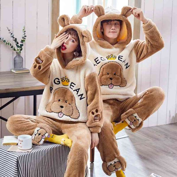 flannel women's sleepwear thicken warm couple pajama sets long sleeve pyjamas cartoon cute homewear female winter home suit jve5, Black;red
flannel women's sleepwear thicken warm couple pajama sets long sleeve pyjamas cartoon cute homewear female winter home suit jve5, Black;red