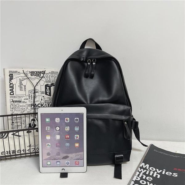 school bags 2021 korean leisure couple soft leather backpack fashion simple high student
school bags 2021 korean leisure couple soft leather backpack fashion simple high student