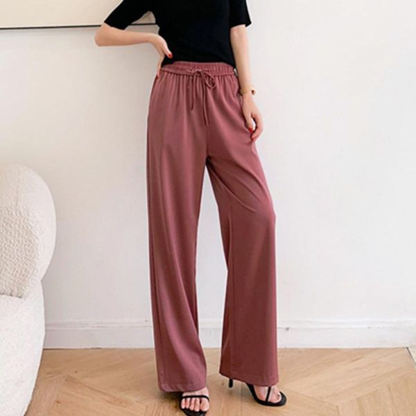 women's pants & capris 2021 high waist wide leg women solid color oversized silk satin vintage black pink female casual loose trousers, Black;white
women's pants & capris 2021 high waist wide leg women solid color oversized silk satin vintage black pink female casual loose trousers, Black;white