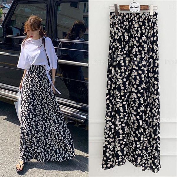 korean chic summer vintage womens skirts high waist wild little daisy chiffon women floral print a line elegant mujer faldas, Black
korean chic summer vintage womens skirts high waist wild little daisy chiffon women floral print a line elegant mujer faldas, Black