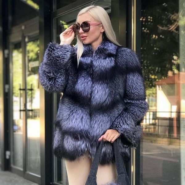 women's fur & faux mid-length natural silver coat stand collar women winter fashion genuine jacket luxury woman overcoat, Black
women's fur & faux mid-length natural silver coat stand collar women winter fashion genuine jacket luxury woman overcoat, Black