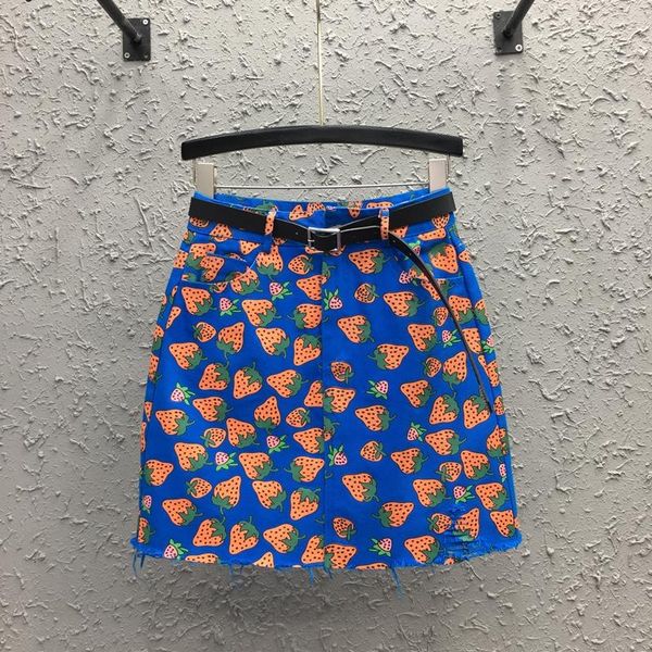 skirts strawberry printing dyeing a-line denim skirt women summer fashion all-match high waist hole package hip short casual, Black
skirts strawberry printing dyeing a-line denim skirt women summer fashion all-match high waist hole package hip short casual, Black