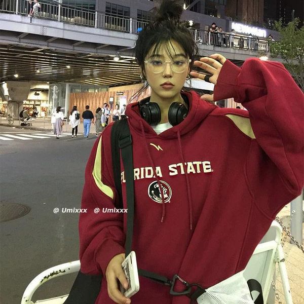 women's hoodies & sweatshirts autumn korean high street red soft harajuku students women girls loose sport letter fashion hooded japan, Black
women's hoodies & sweatshirts autumn korean high street red soft harajuku students women girls loose sport letter fashion hooded japan, Black