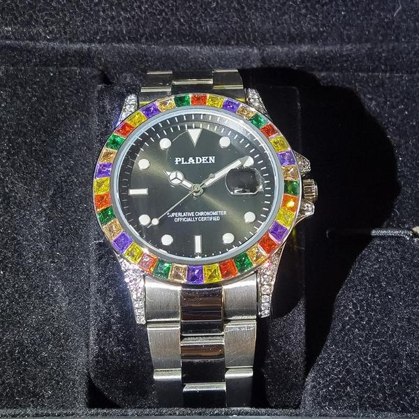 wristwatches pladen candy platinum watches man diamond luminous round calendar men quartz watch classic hiphop luxury drop jewelry, Slivery;brown
wristwatches pladen candy platinum watches man diamond luminous round calendar men quartz watch classic hiphop luxury drop jewelry, Slivery;brown