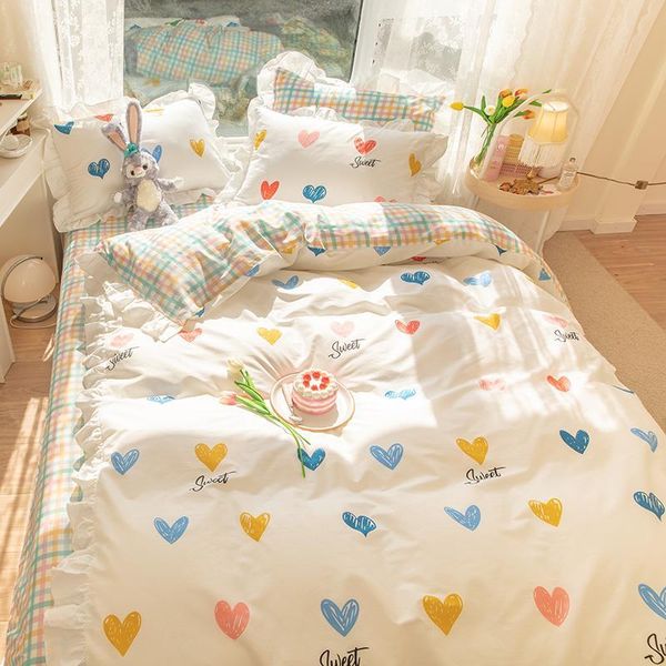 solid bedding set 4pcs bed sheet princess style linen pastoral duvet cover twin king size home textile39 sets
solid bedding set 4pcs bed sheet princess style linen pastoral duvet cover twin king size home textile39 sets