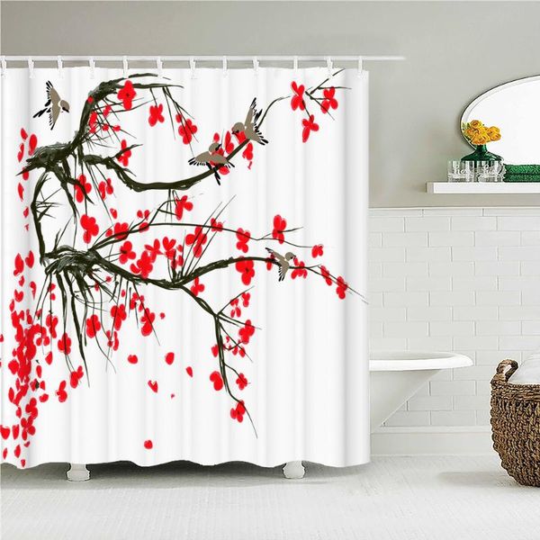 shower curtains chinese style ink painting plum blossom artistic conception simple curtain bathroom layout home decoration
shower curtains chinese style ink painting plum blossom artistic conception simple curtain bathroom layout home decoration