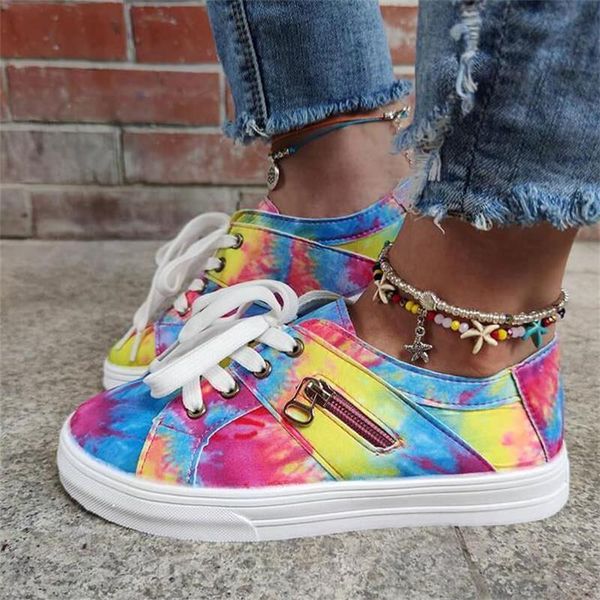 Womens Rainbow Color Flat-heeled Round Toe Lace-up Low-cut Cute Sweet Comfortable and Fashionable All-match Sneakers 1KB034, Photo color
Womens Rainbow Color Flat-heeled Round Toe Lace-up Low-cut Cute Sweet Comfortable and Fashionable All-match Sneakers 1KB034, Photo color
