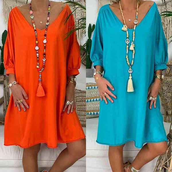 boho women summer dress plus size women's solid wrist v neck knee length cotton linen es vestido arrival 210603, Black;gray
boho women summer dress plus size women's solid wrist v neck knee length cotton linen es vestido arrival 210603, Black;gray
