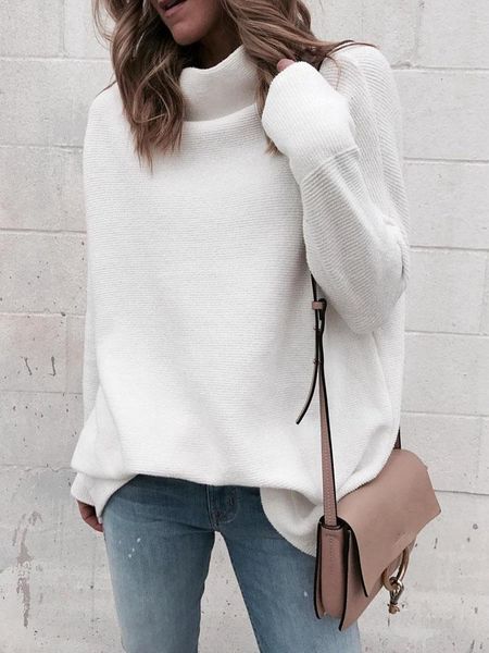women's sweaters autumn winter fashion turtleneck long sleeve plaid warm knitted sweater casual solid color wild woman, White;black
women's sweaters autumn winter fashion turtleneck long sleeve plaid warm knitted sweater casual solid color wild woman, White;black
