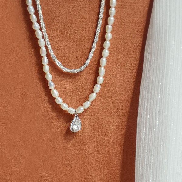 chains 2021 fashion brand jewelry elegant crystal waterdrop pendant&necklaces for women freshwater pearl charm choker necklaces, Silver
chains 2021 fashion brand jewelry elegant crystal waterdrop pendant&necklaces for women freshwater pearl charm choker necklaces, Silver