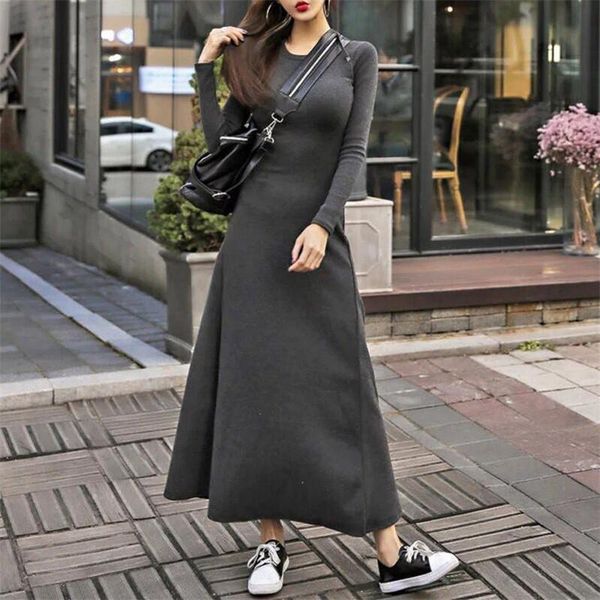 casual dresses plus size -6xl vestidos women o-neck long dress ladies solid 2021 autumn female maxi street winter, Black;gray
casual dresses plus size -6xl vestidos women o-neck long dress ladies solid 2021 autumn female maxi street winter, Black;gray