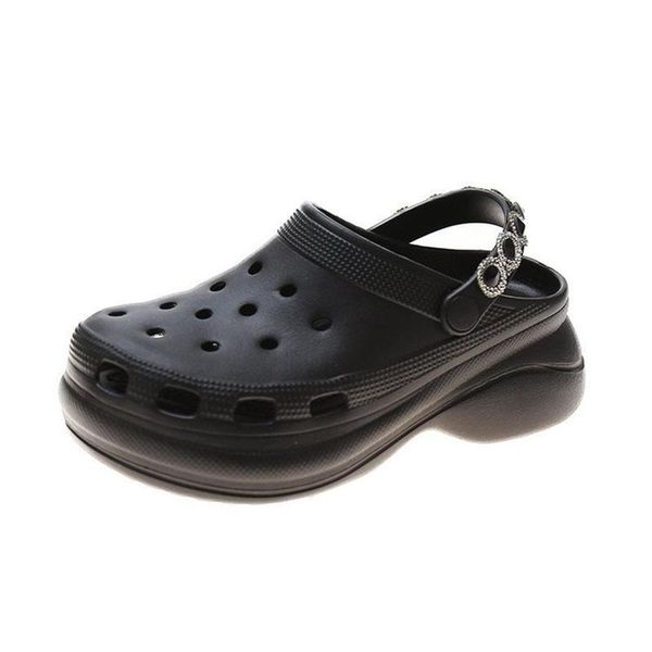 slippers arrival womens shoes for 2021 summer solid hollow out hole female's sandals thick soled crystal stylish lady's, Black
slippers arrival womens shoes for 2021 summer solid hollow out hole female's sandals thick soled crystal stylish lady's, Black