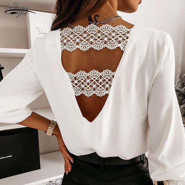 fashion spring and autumn long-sleeve shirt v-neck back hollow lace stitching korean office white blouse chic 12460 women's blouses & s
fashion spring and autumn long-sleeve shirt v-neck back hollow lace stitching korean office white blouse chic 12460 women's blouses & s