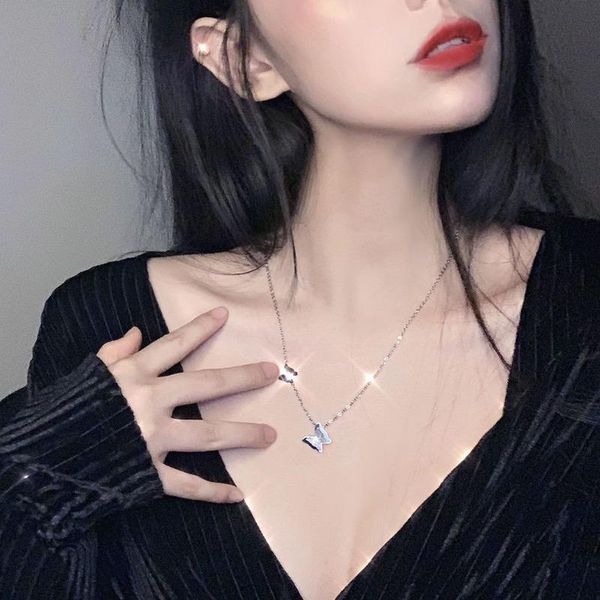chains shiny tassel butterfly pendant necklace for women choker aesthetic boho vintage collier fashion clavicle chain jewelry, Silver
chains shiny tassel butterfly pendant necklace for women choker aesthetic boho vintage collier fashion clavicle chain jewelry, Silver