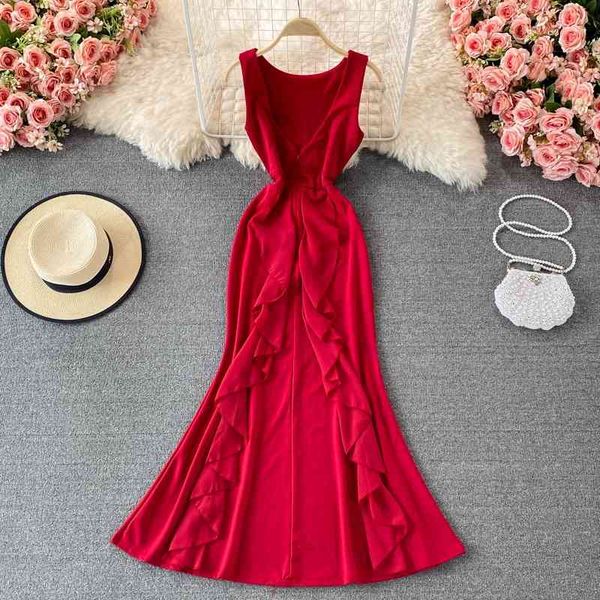 casual dresses backless ruffles evening party dress for womens summer elegant o neck halter ruffle midi es office lady cz76, Black;gray
casual dresses backless ruffles evening party dress for womens summer elegant o neck halter ruffle midi es office lady cz76, Black;gray