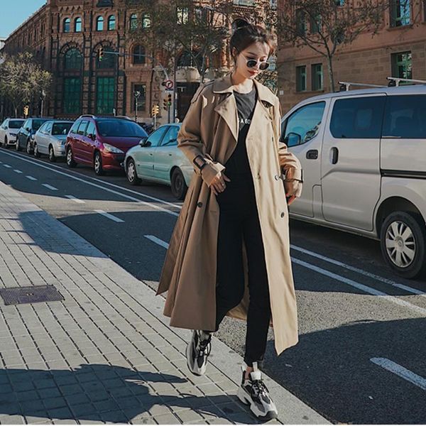 women's trench coats women long windbreaker double breasted loose casual back button splice solid color bandage coat overcoat cloak aut, Tan;black
women's trench coats women long windbreaker double breasted loose casual back button splice solid color bandage coat overcoat cloak aut, Tan;black