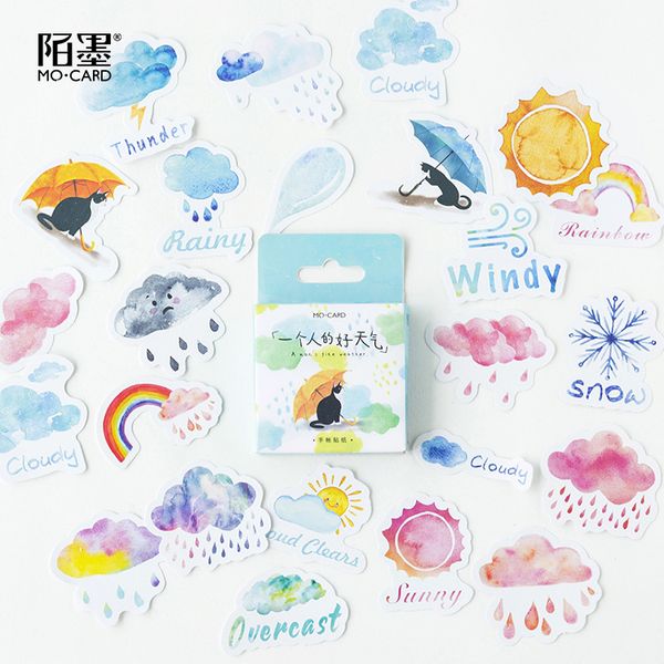 45pcs/pack lovely weather decorative adhesive sticker tape kids diy craft scrapbooking sticker set for diary album
45pcs/pack lovely weather decorative adhesive sticker tape kids diy craft scrapbooking sticker set for diary album