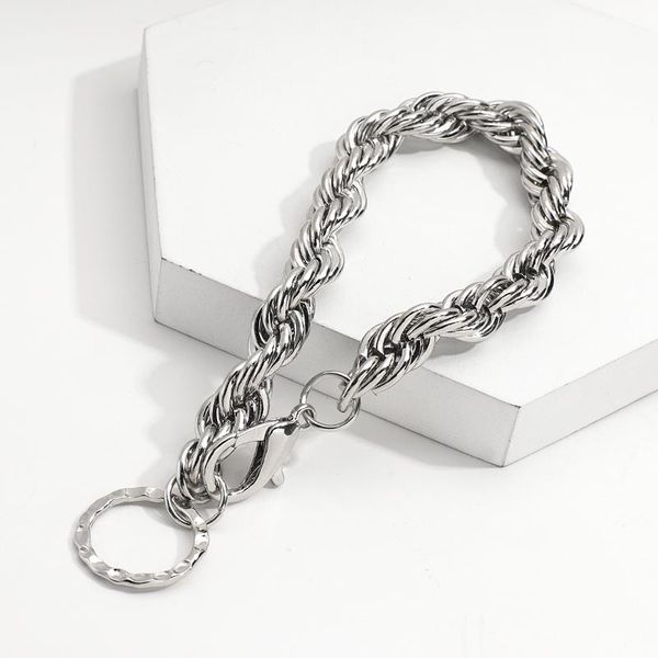 link, chain aensoa charming flash twisted rope bracelets for women lady metal circle pendant wrist jewelry smooth solid gift, Black
link, chain aensoa charming flash twisted rope bracelets for women lady metal circle pendant wrist jewelry smooth solid gift, Black
