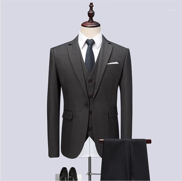 men's suits & blazers (jacket+vest+pants) 2021 men fashion party dresses slim fit business classic grey wedding suit traje de hombre, White;black
men's suits & blazers (jacket+vest+pants) 2021 men fashion party dresses slim fit business classic grey wedding suit traje de hombre, White;black